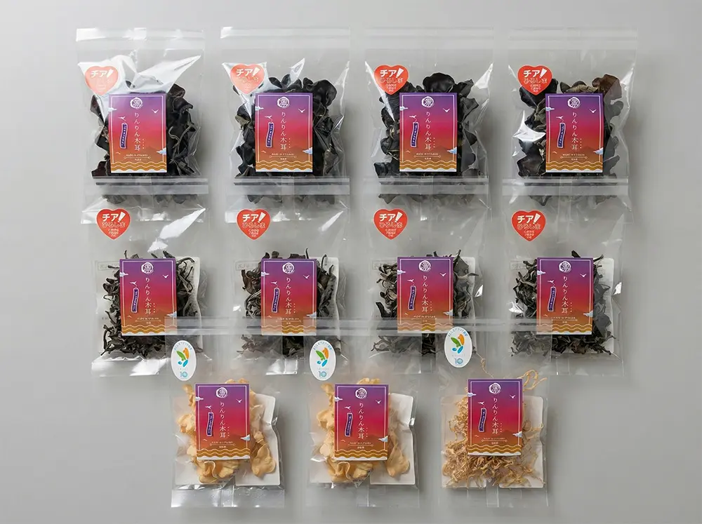 【栄養満点のスーパーフード！りんりんきくらげ】国産 木耳 美容 健康 腸活 ぷりこりセット 計11袋 きくらげ キクラゲ 木耳 きのこ キノコ 食品 食物繊維 野菜 やさい ビタミンD 乾燥 炒め物 ラーメン 便利 密封 安心 安全 美容 健康 腸活 ギフト 国産 広島県産 人気 江田島市/株式会社凛[XCB002]